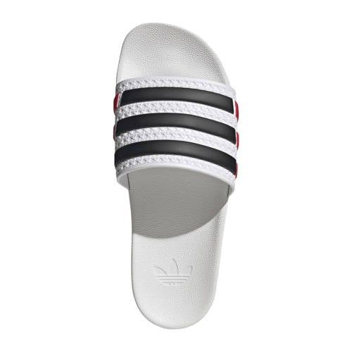 adidas Originals Adilette OG badslippers wit/zwart/rood