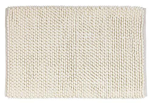 WENKO Badmat Urdu Ecru, badmat, veilig, zacht, pluisvrij, polyester, beige, 60 x 0 x 90 cm