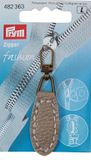 Prym Fasion Zipper Lederimitatie Ovaal Bruin
