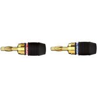 Monster Cable Quicklock-connector 2 banaanstekkers Zwart