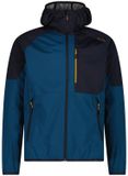 CMP Ultralichte hoodie voor heren, maat M, petroleum, polyester, softshell, waterafstotend, winddicht