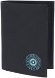 oxmox New Cryptan RFID Protect Kombibörse Circle Bloom Print Cyan Black zwart
