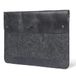 MegaGear MacBook tas gemaakt van echt leer en fleece 13,3 inch, zwart, MG1908, één maat