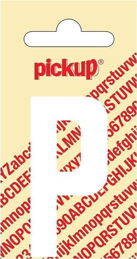 Pickup Plakletter Nobel 60 mm wit P