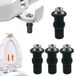 Icecat Charnière de lunette de toilette - Acier inoxydable - Kit de fixation antidérapant - Pièces de rechange - Accessoires de toilette