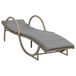 vidaXL Ligbed met kussen 60x199x42 cm poly rattan beige