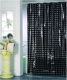 MSV PVC douchegordijn 140269 zwart Spots 180 x 200 x 0,1 cm
