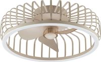 Brilliant Capo - Plafondventilator - Met verlichting - Ø 48 cm - LED 36W - CCT - 2700K-6500K - Dimbaar - Afstandsbediening - Beige