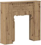 vidaXL Haardombouw - Artisanaal eiken - 93 x 20 x 89 cm