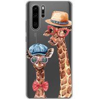 Huawei P30 Pro Siliconen hoesje Grappige Giraf