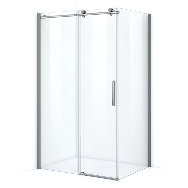 Maxaro Douchecabine Crystal Allure 120x90cm met Schuifdeur Rond Rollersysteem