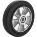 Easyroll® Roue Caoutchouc Noir, 200 X 50 Alésage 25 Longueur De Moyeu 60 Mm Roulement À Billes