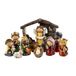 DRW Mysterium geboorte Belen 11 delen hars met portaal 8,5 cm hoog