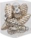 Othmar Decorations Kersthangers - dennenappels - 12 ST - licht champagne - glas - 6 cm