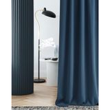 ROOM99 Laurel gordijn met plooiband, 140 x 260 cm, donkerblauw