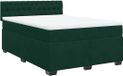 vidaXL Boxspringbed met matras, donkergroen, 160x200 cm, fluweel