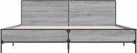 vidaXL Bedframe - Hout - Metaal - Grijs Sonoma Eiken - 200x200 cm - Tweepersoons