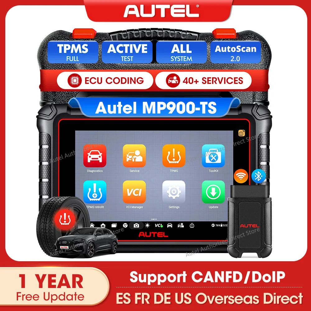 Autel MaxiPRO MP900TS OBD2 Scanner TPMS Diagnosetool ECU Codering, Actieve Test, 40+ Diensten, CAN FD&DOIP Geüpgraded van MK808S-TS