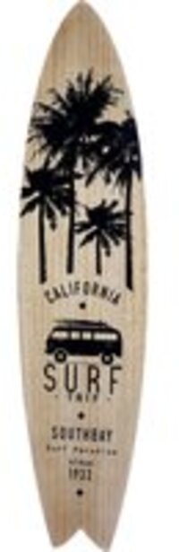 Atmosphera Wanddecoratie surfplank South - 110x27cm - Bruin