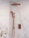 Brauer Inbouw Regendouche Set Copper Edition Wanduitloop Ronde Hoofddouche 30 cm Met Glijstang en Handdouche 3 Standen Koper