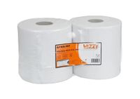 Spoelen Industriële Doeken 23,3 x 30 cm 2-laags Wit Gerecyclede Watten 2 Stuks