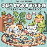 Cozy Kawaii Vehicle Coloring Book