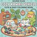 Cozy Kawaii Vehicle Coloring Book