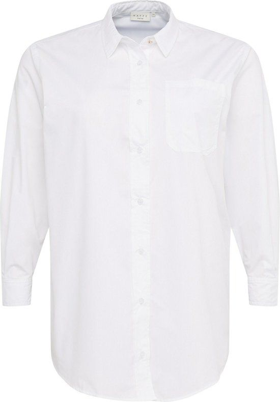 Kaffe Curve KClone Shirt - Blouse Dames - Maat 46 - Optical White