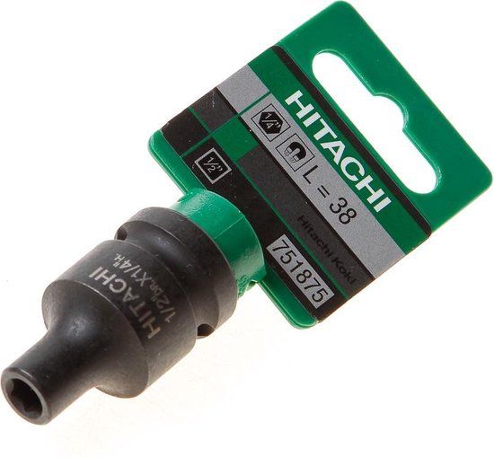 HiKOKI 751875 Bitadapter naar 1/4\" zeskant met magneet - 38mm - 1/2\"