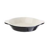 Vogue Zwarte Ronde Gratin Groot Ijzer 750ml/45X225mm Schotel Bakken Commercieel