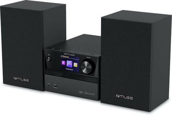 Muse M-70DBT Micro-audiosysteem met DAB+/FM-radio, CD, USB en Bluetooth - Zwart