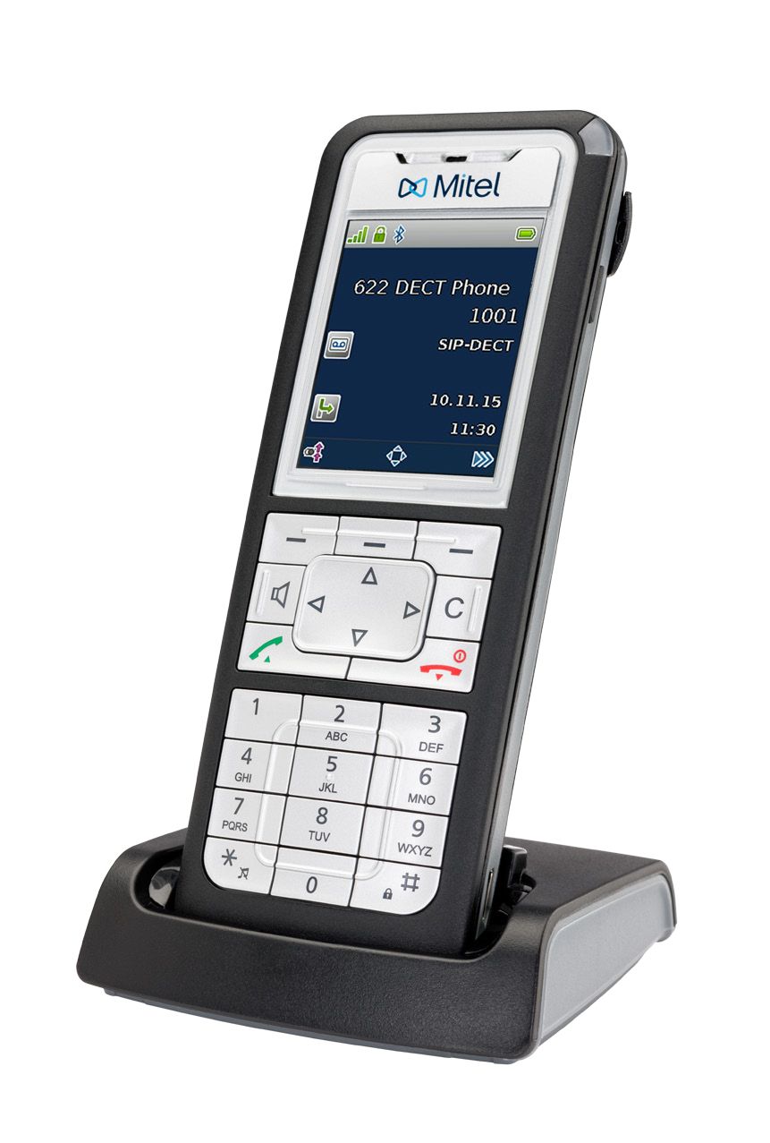 Mitel 622d DECT-telefoonhandset Zwart, Zilver