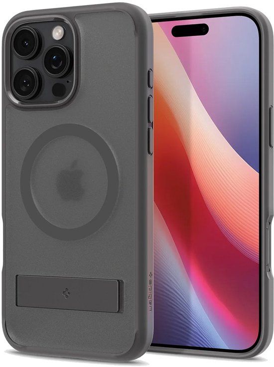 Spigen Ultra Hybrid S (MagFit) mobiele telefoon behuizingen 16 cm (6.3") Hoes Grijs, Transparant