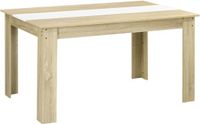 HOMCOM Eettafel - Spaanplaat - 140x89,5x75cm - Eiken, Wit