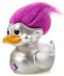 TUBBZ Numskull TUBBZ Badeend Trolls Zilveren trol (grijs met paars haar) (Eerste Editie) 9cm