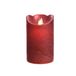 Merkloos / Sans marque LUMINEO Kaemingk LED waskaars, werkt op batterijen, met timer, Ø 7,5 x 12,5 cm, rood