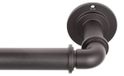 Tringle de rideau industrielle, 2,9 cm, réglable, 183-366 cm