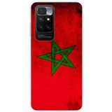 Xiaomi Redmi 10 Drapeau maroc Bedrukt siliconen hoesje