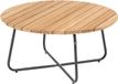 4 Seasons Outdoor Verdi ronde salontafel teak 73 cm. - antraciet