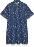 VERO MODA VMOCINA SS LASER DENIM DRESS Dames Mini Jurk L Katoen Blauw