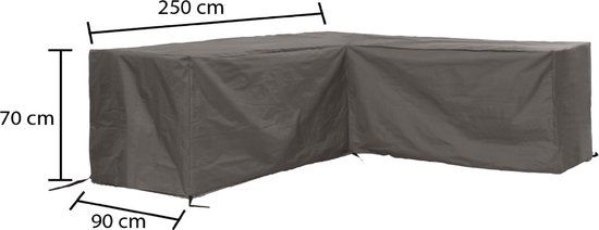 Winza Outdoor Covers Loungeset Cover L-Shape 250 cm - Anthracite - 2 Year Warranty