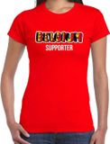 Bellatio Decorations Shoppartners Bv Rood Belgium fan t-shirt voor dames - Belgium supporter - Belgie supporter - EK/ WK shirt / outfit XXL