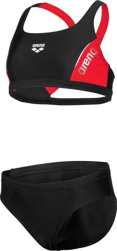 arena Thrice Jr Two Pieces Swimsuit Girls - zwart/roze