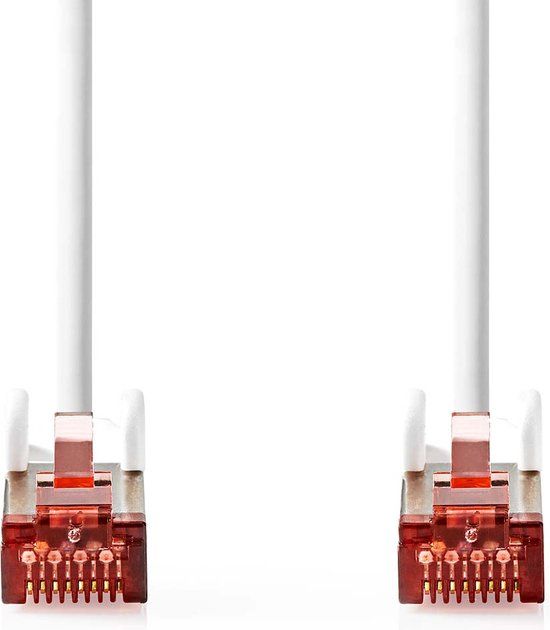 Nedis CAT6 Netwerkkabel - RJ45 Male - RJ45 Male - S/FTP - 0.15 m - Rond - LSZH - Wit