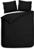 Heckettlane Dekbedovertrek Diamante - Tweepersoons - 200x200-220 cm - Zwart