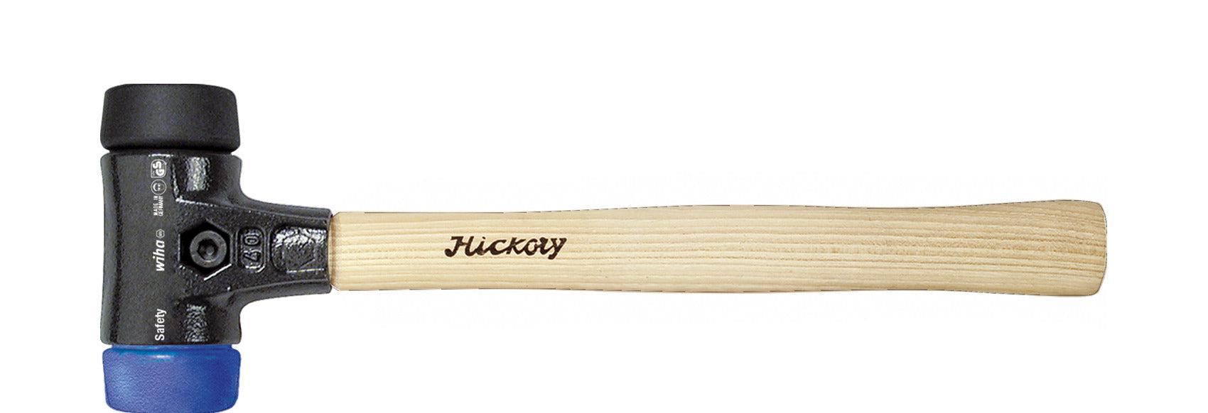 Wiha Kunststof hamer Safety zacht/middelzacht met hickorysteel, rond-slagkop - 26652
