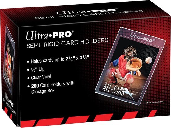 Ultra Pro 200 Ultra Pro Semi-Rigid Card Holders Transparant Standaard Maat Opberghouders