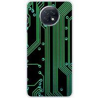 Xiaomi Redmi Note 9T 5G Bedrukt siliconen hoesje Texture circuit geek