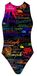 Turbo Writing Maillot de bain Multicolore 4XL Femme