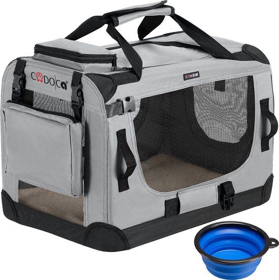 Cadoca Honden & Katten Reisbench S - Grijs - Opvouwbaar